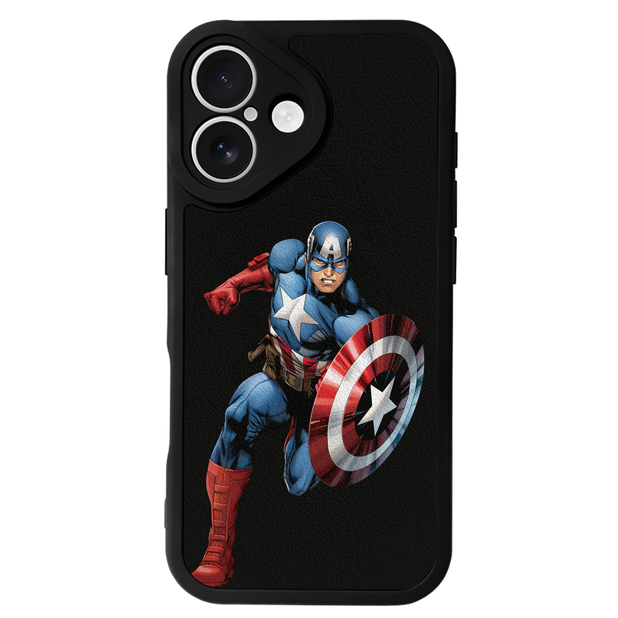 （画像用） アベンジャーズ The Avengers 【iPhone 16シリーズ対応】シリコンスマホケース（レザー調） 材質：シリコン